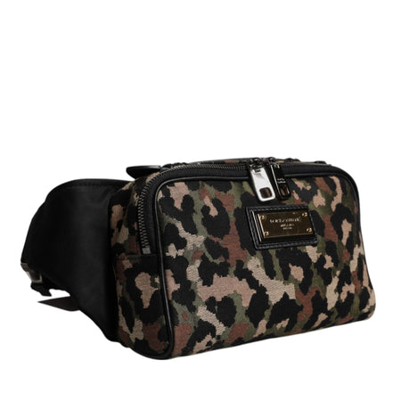 Borsetă Dolce & Gabbana multicoloră cu imprimeu leopard și logo DG