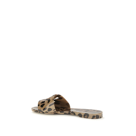 Sandale plate Dolce & Gabbana din cauciuc multicolore