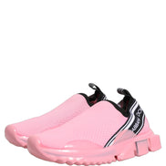Dolce & Gabbana Pink Sorrento Slip-On Low Top Sneakers