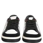 Dolce & Gabbana White Black DG Logo King Patch Low Top Sneakers