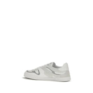 Sneakers low top Dolce & Gabbana albi din piele