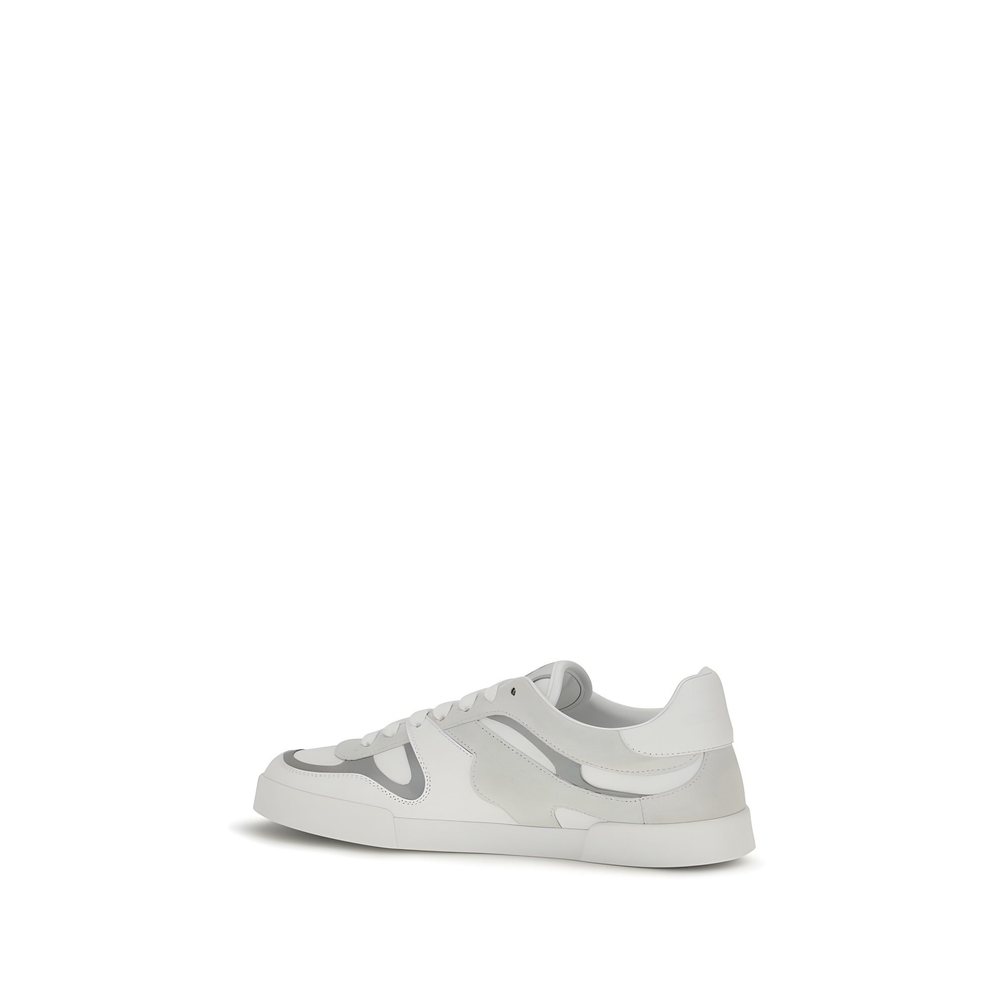 Sneakers low top Dolce & Gabbana albi din piele