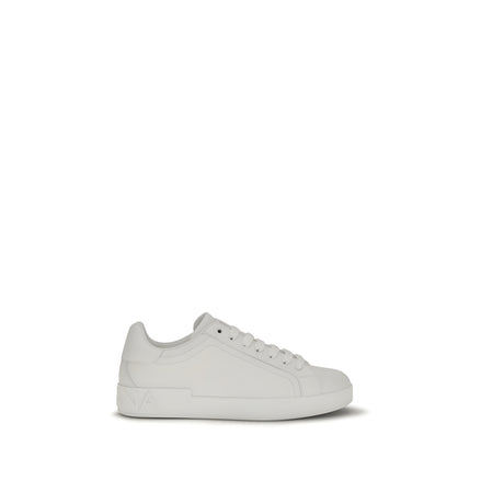 Adidași de la Dolce & Gabbana, albi, cu profil jos