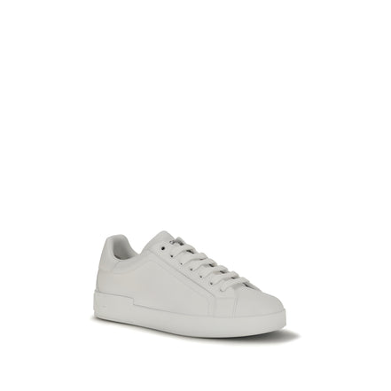 Adidași de la Dolce & Gabbana, albi, cu profil jos