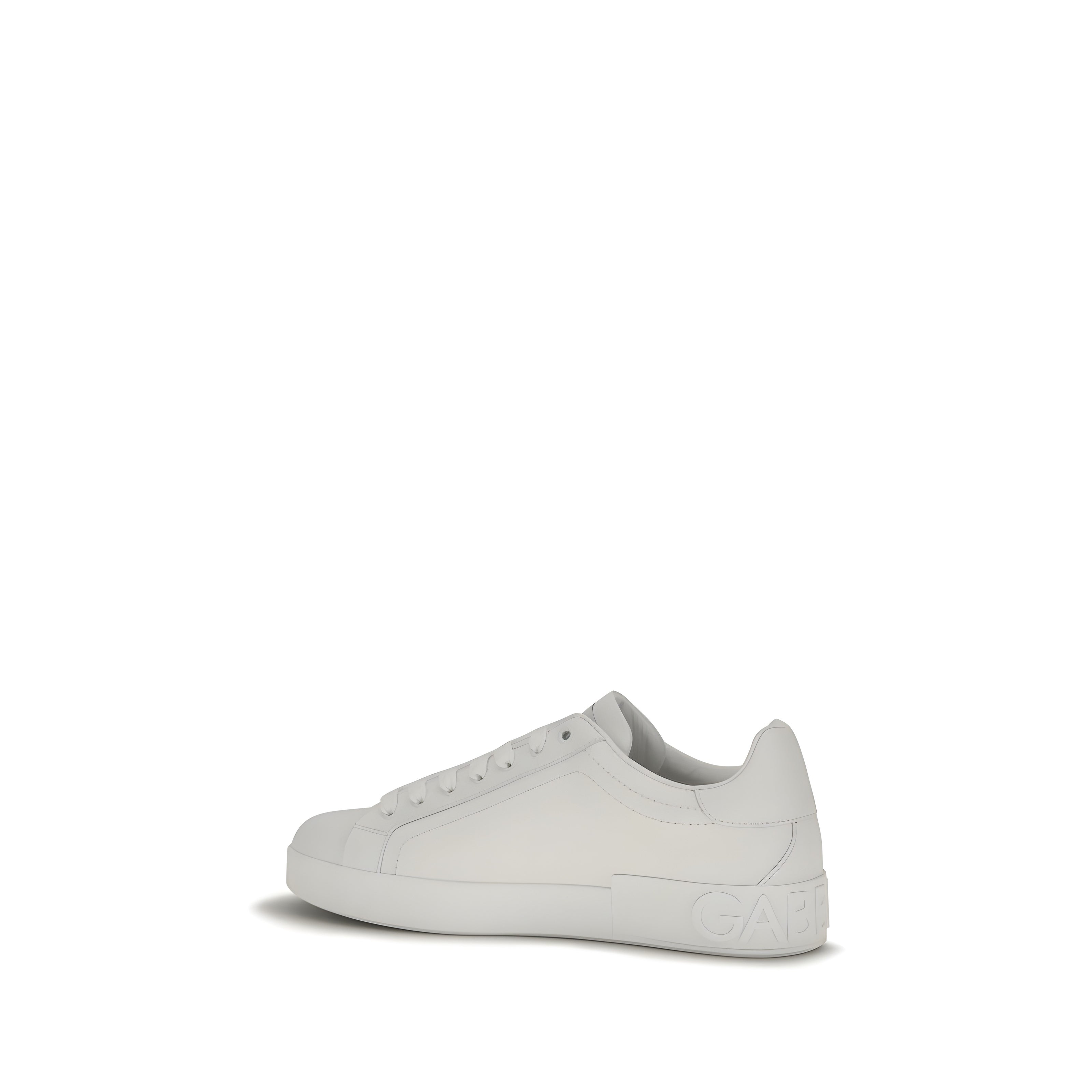 Adidași de la Dolce & Gabbana, albi, cu profil jos