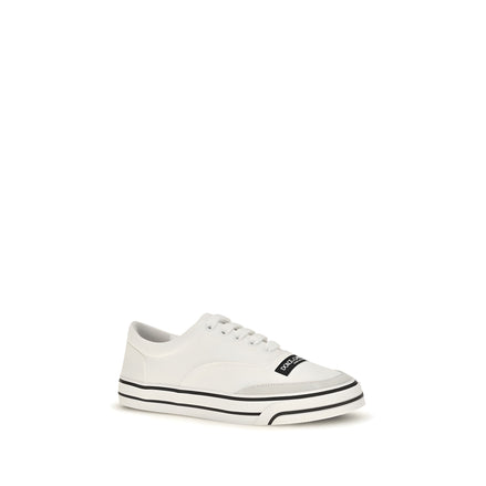 Sneakers low top Dolce & Gabbana albi din bumbac
