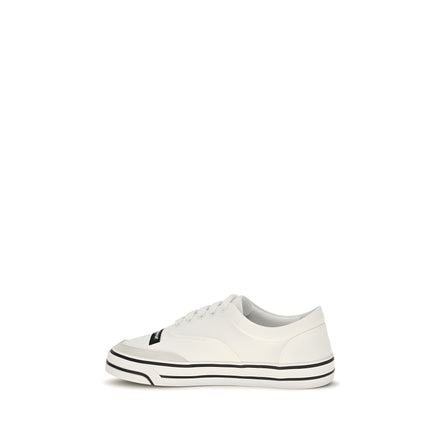 Dolce & Gabbana White Cotton Low Top Sneakers