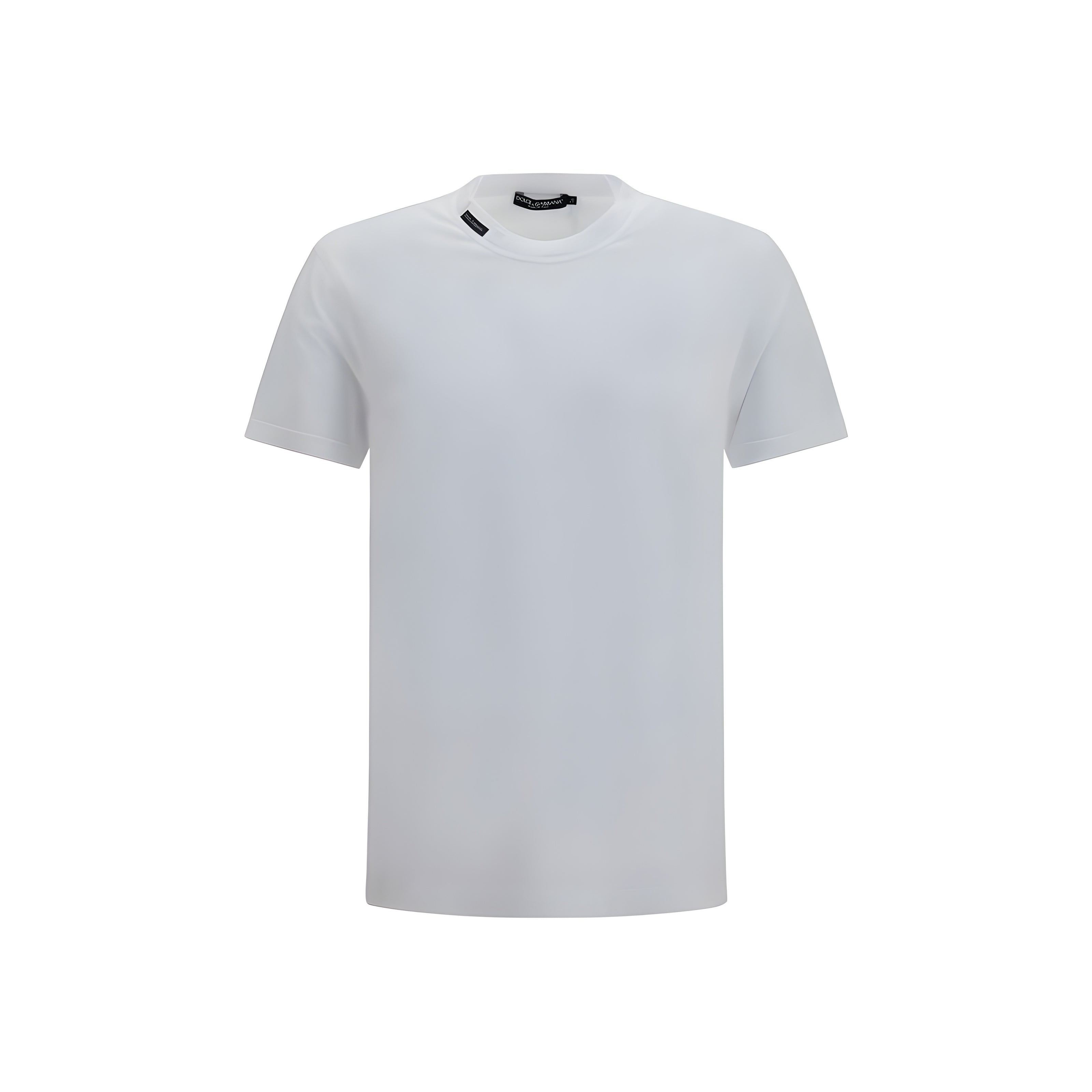 Tricou alb din bumbac Dolce & Gabbana