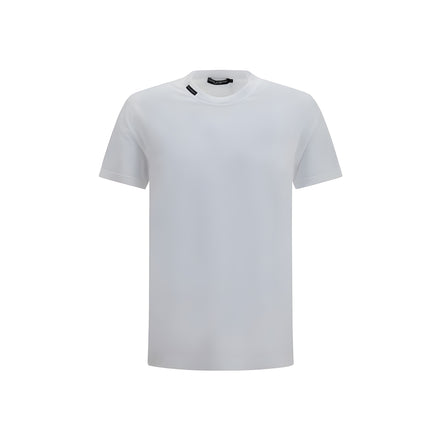 Tricou alb din bumbac Dolce & Gabbana