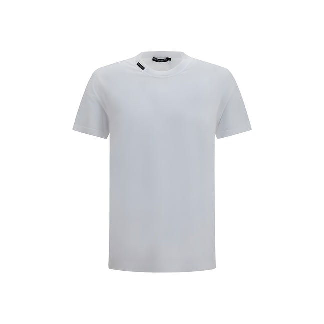 Tricou alb din bumbac Dolce & Gabbana