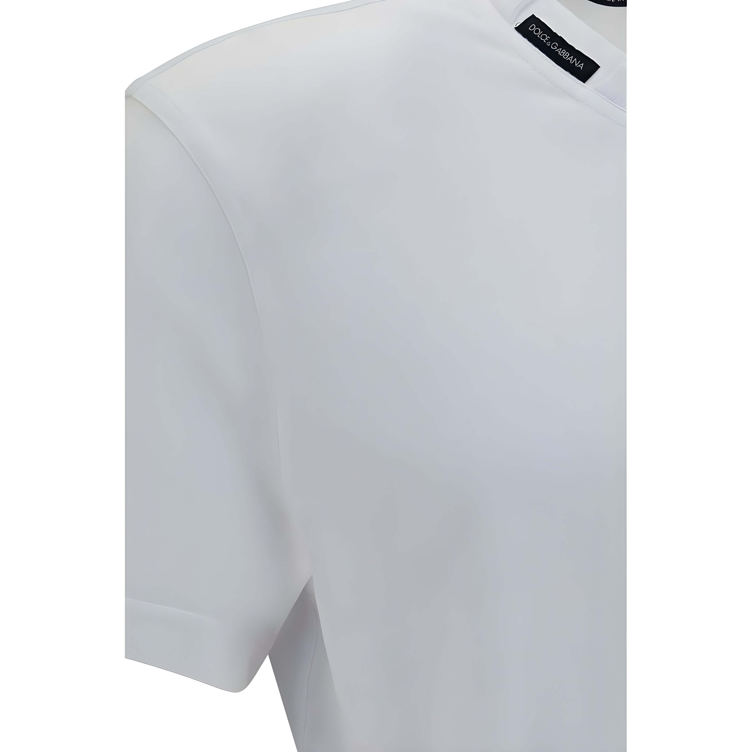 Tricou alb din bumbac Dolce & Gabbana