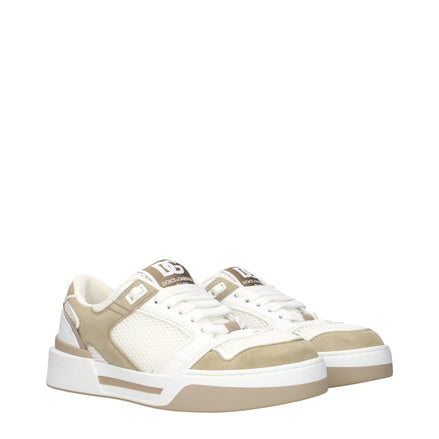 Adidași joși Dolce & Gabbana din țesătură albă