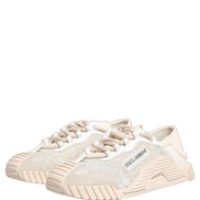 Dolce & Gabbana White Lace NS1 Low Top Sneakers