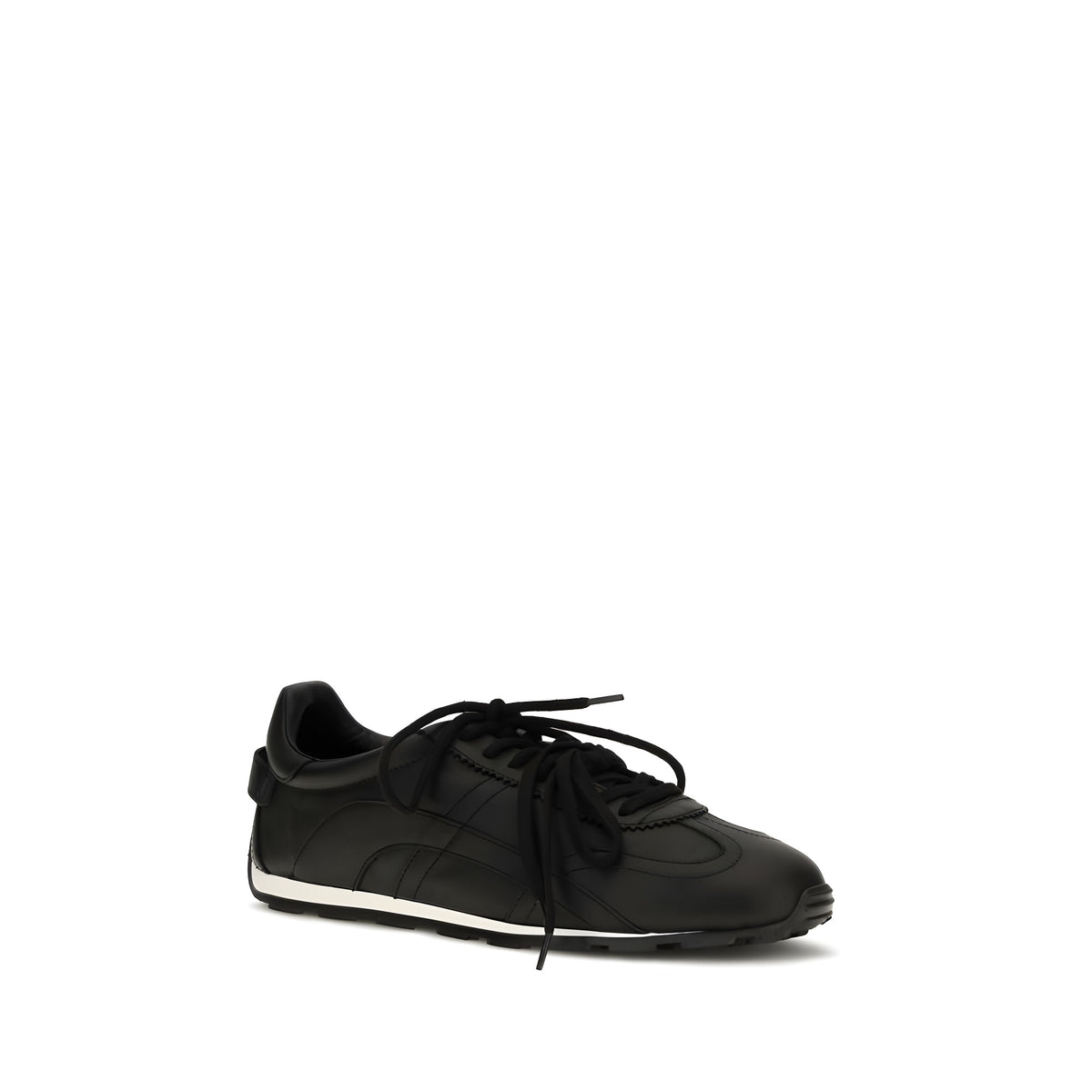 Dsquared² Black Leather Athletic Sneakers