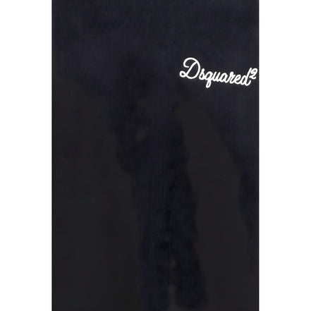 Hanorac Dsquared² negru din bumbac