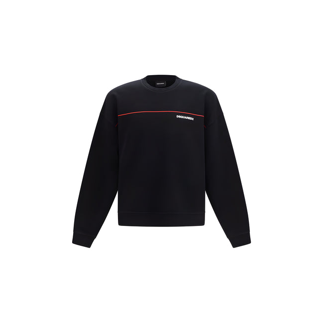 Hanorac negru din bumbac Dsquared²