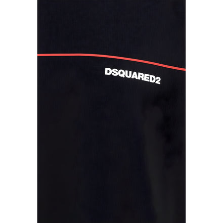 Hanorac negru din bumbac Dsquared²