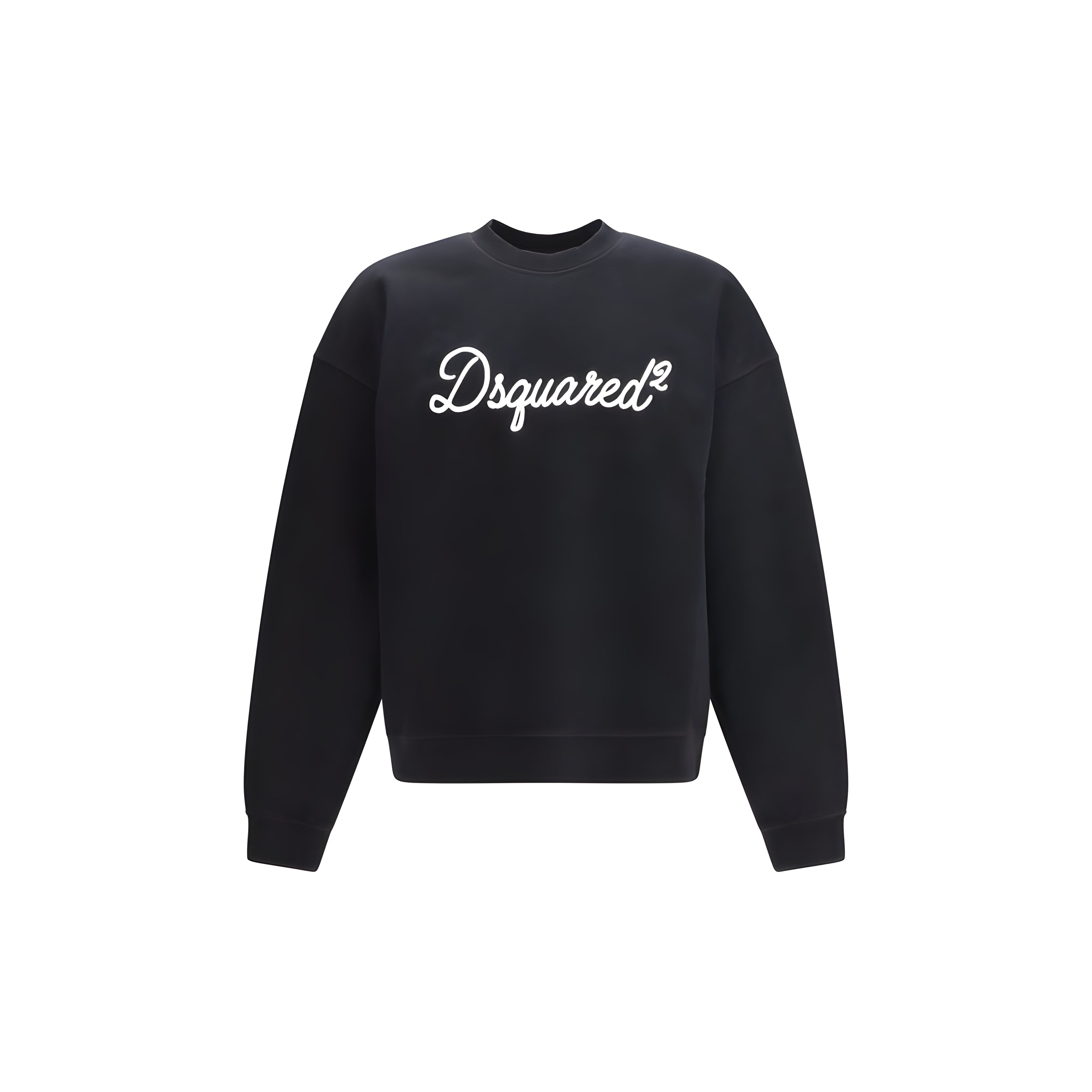 Bluză de molton neagră Dsquared² din bumbac
