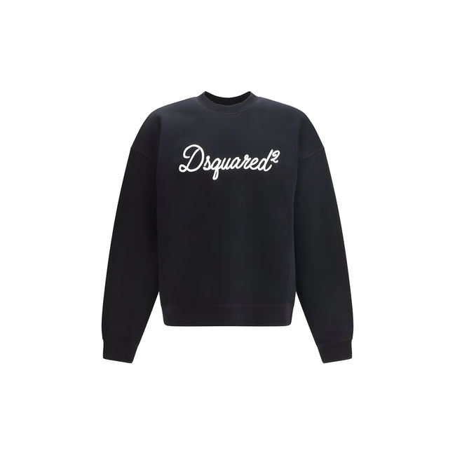Bluză de molton neagră Dsquared² din bumbac