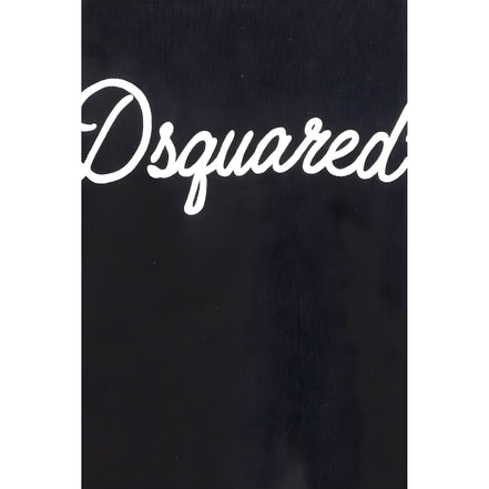Bluză de molton neagră Dsquared² din bumbac