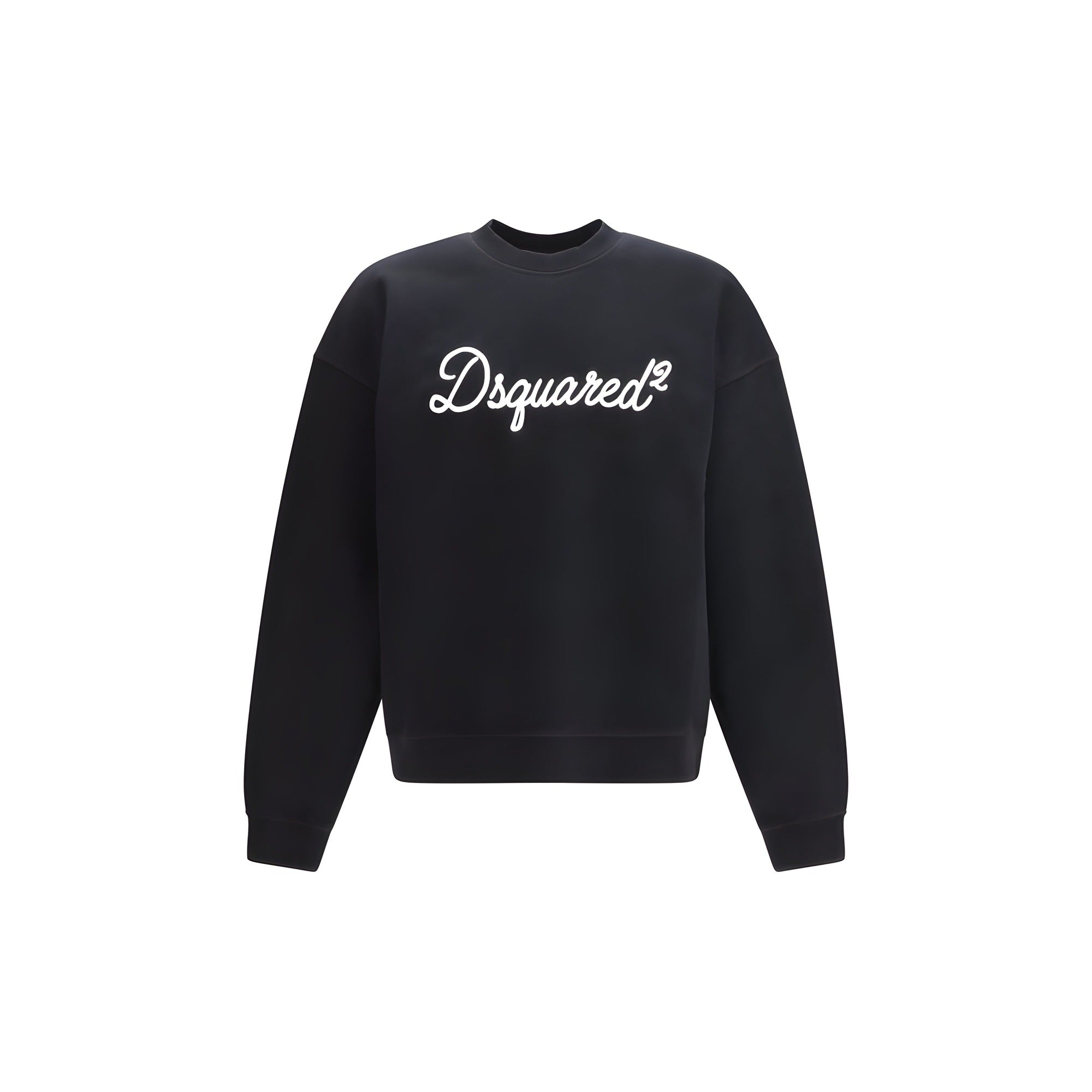 Bluză de molton neagră Dsquared² din bumbac