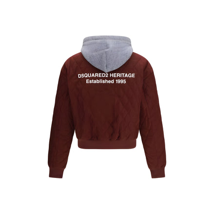 Dsquared² Bordeaux Fabric Bomber Jacket