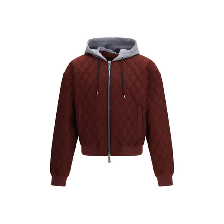 Dsquared² Bordeaux Fabric Bomber Jacket