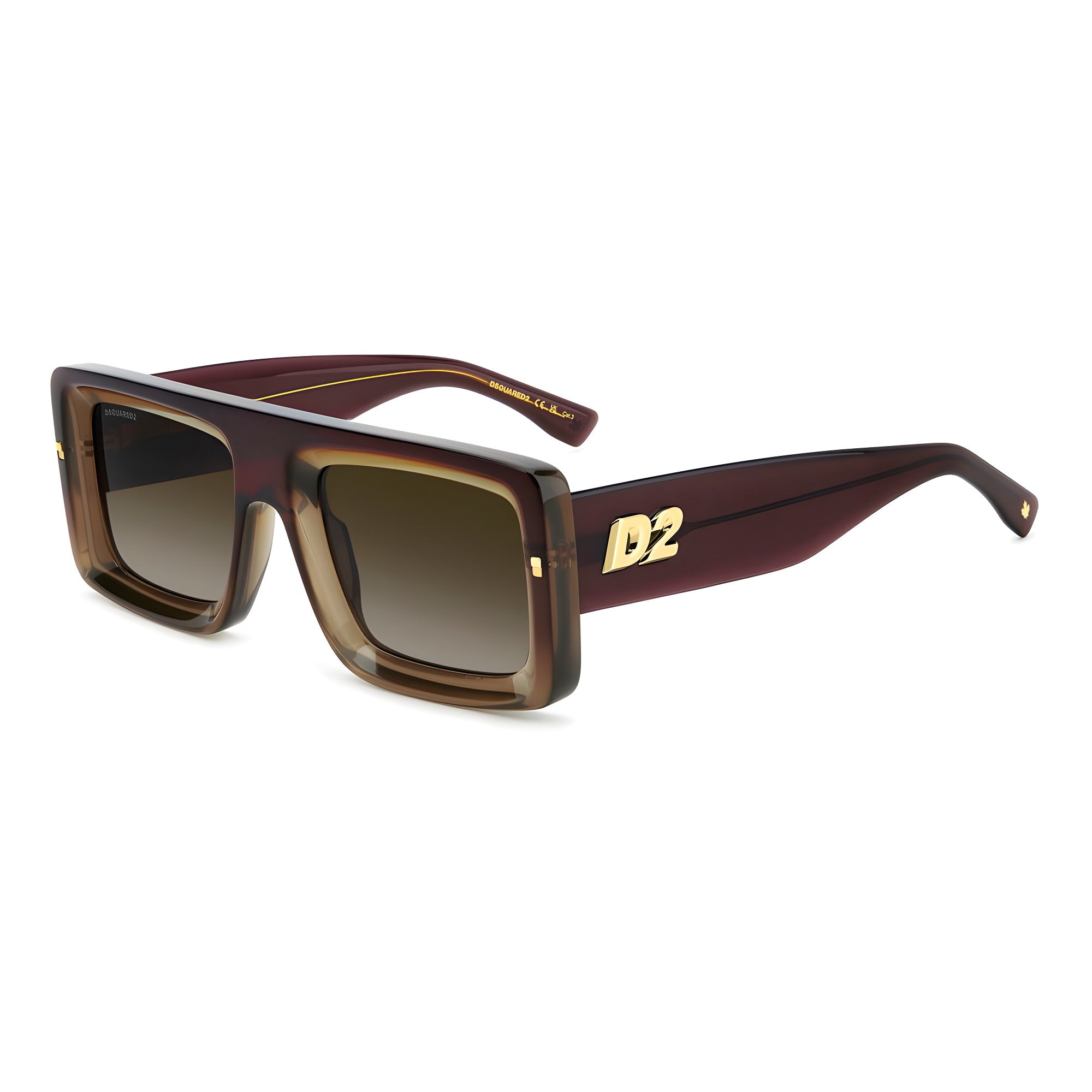 Ochelari de soare Dsquared² maro din acetat cu lentile maro