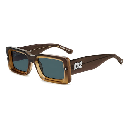 Ochelari de soare Dsquared² maro din acetat cu lentile albastre