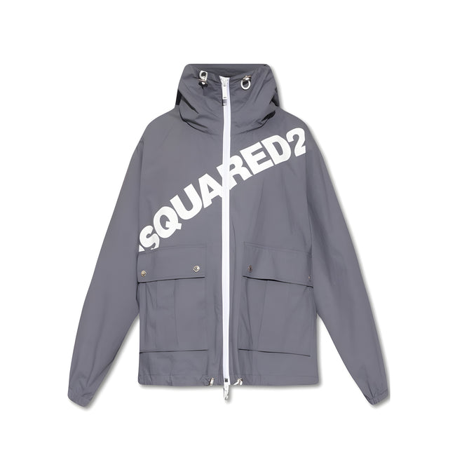 Dsquared² Grey Cotton Shell Jacket