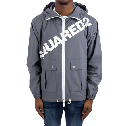 Dsquared² Grey Cotton Shell Jacket