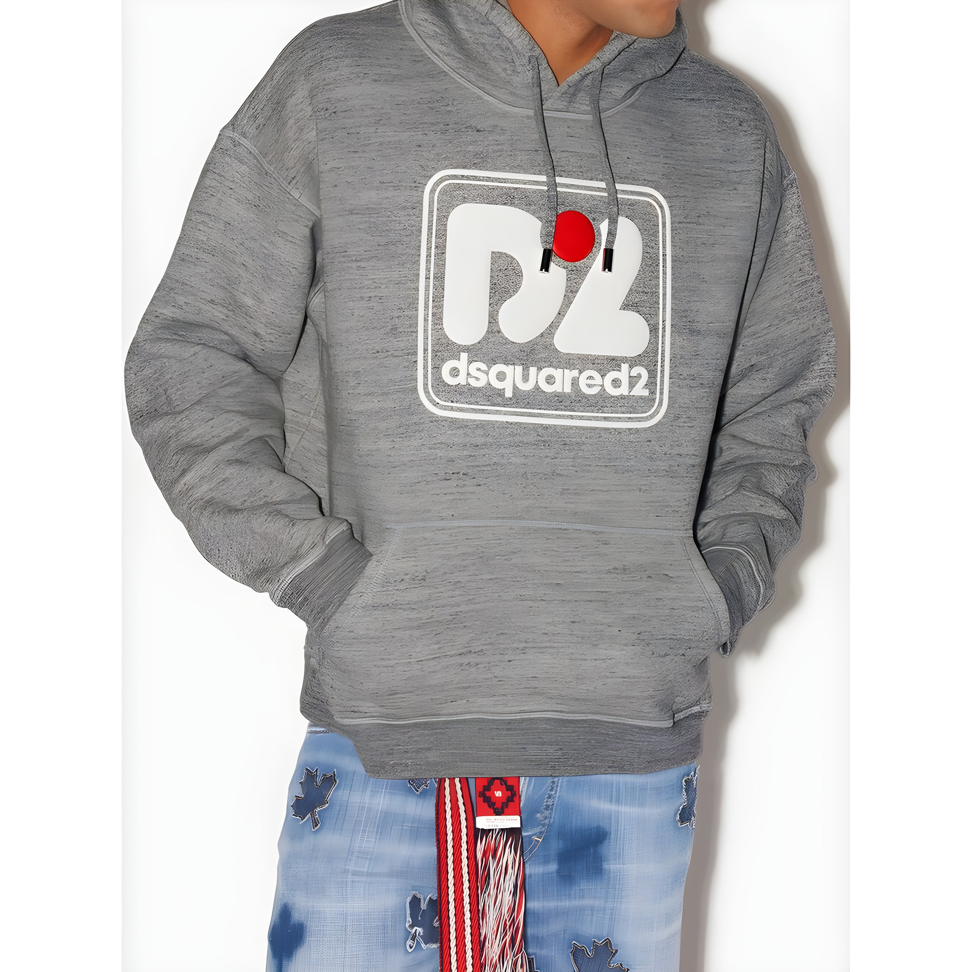 Bluză de trening Dsquared² din bumbac gri