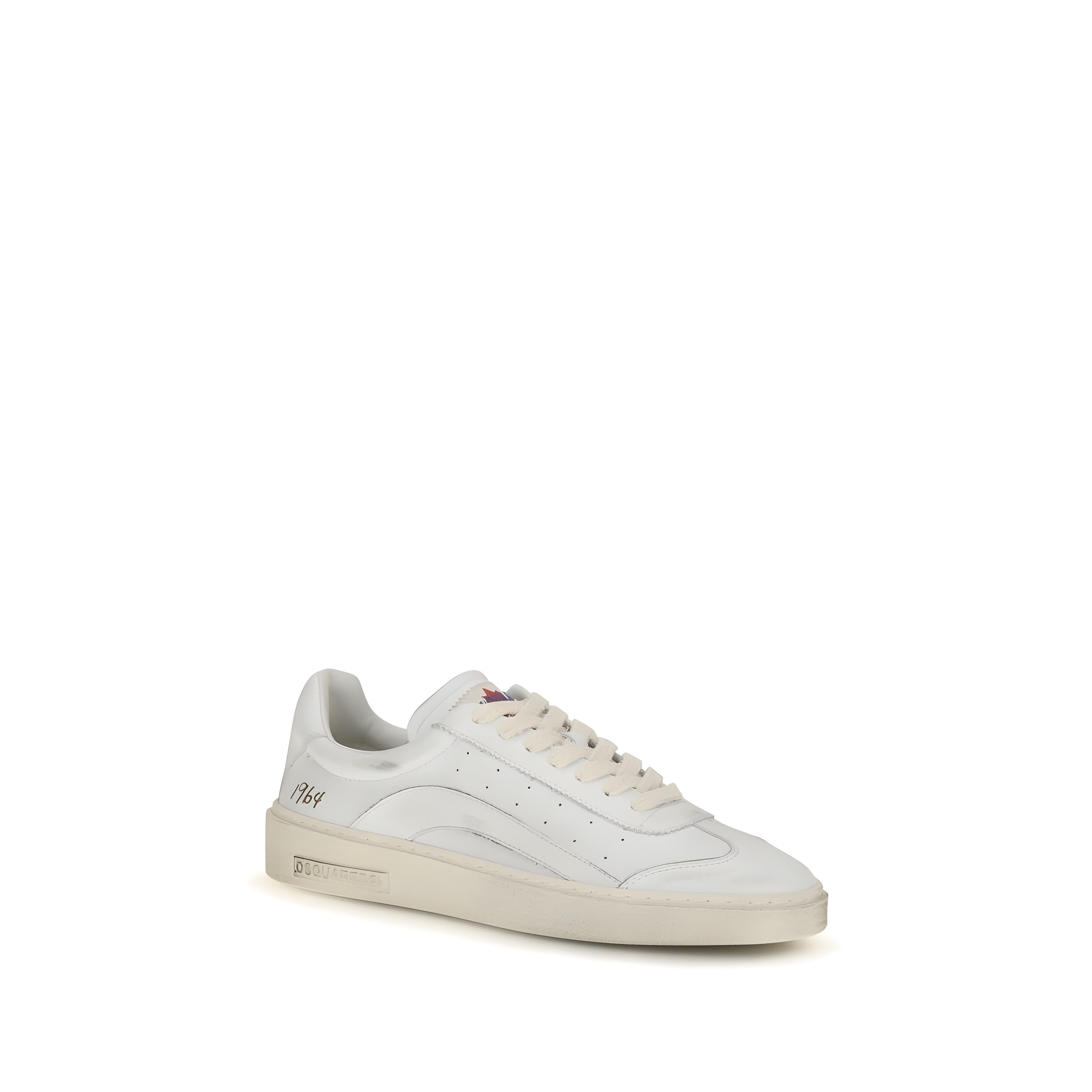 Tenisi Dsquared² albi cu profil jos