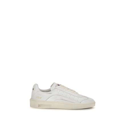 Tenisi Dsquared² albi cu profil jos