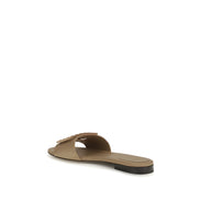 Fendi Beige Flat Sandals