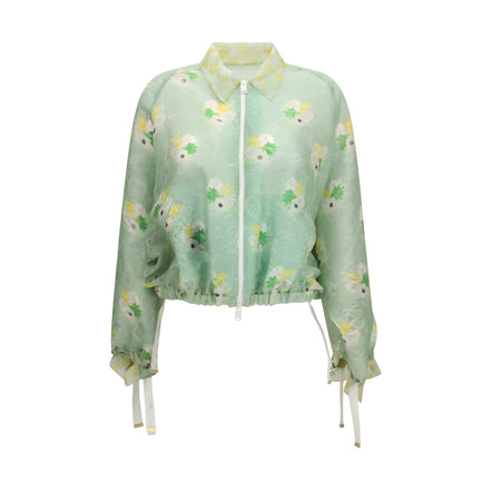 Fendi Bicolor Silk Bomber Jacket