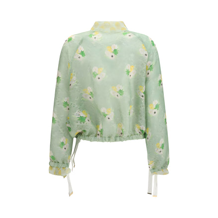 Fendi Bicolor Silk Bomber Jacket