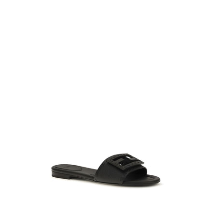 Fendi Black Baguette Sandals