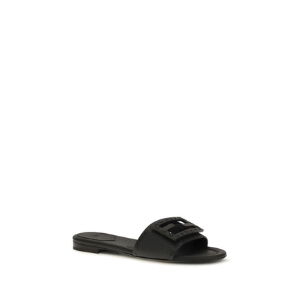 Sandale Fendi negre Baguette