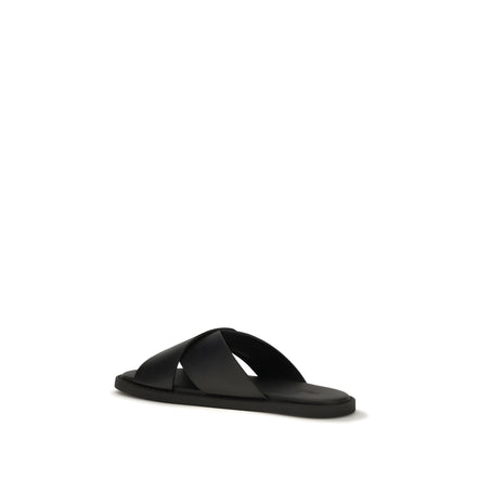 Fendi Black Slide Sandals