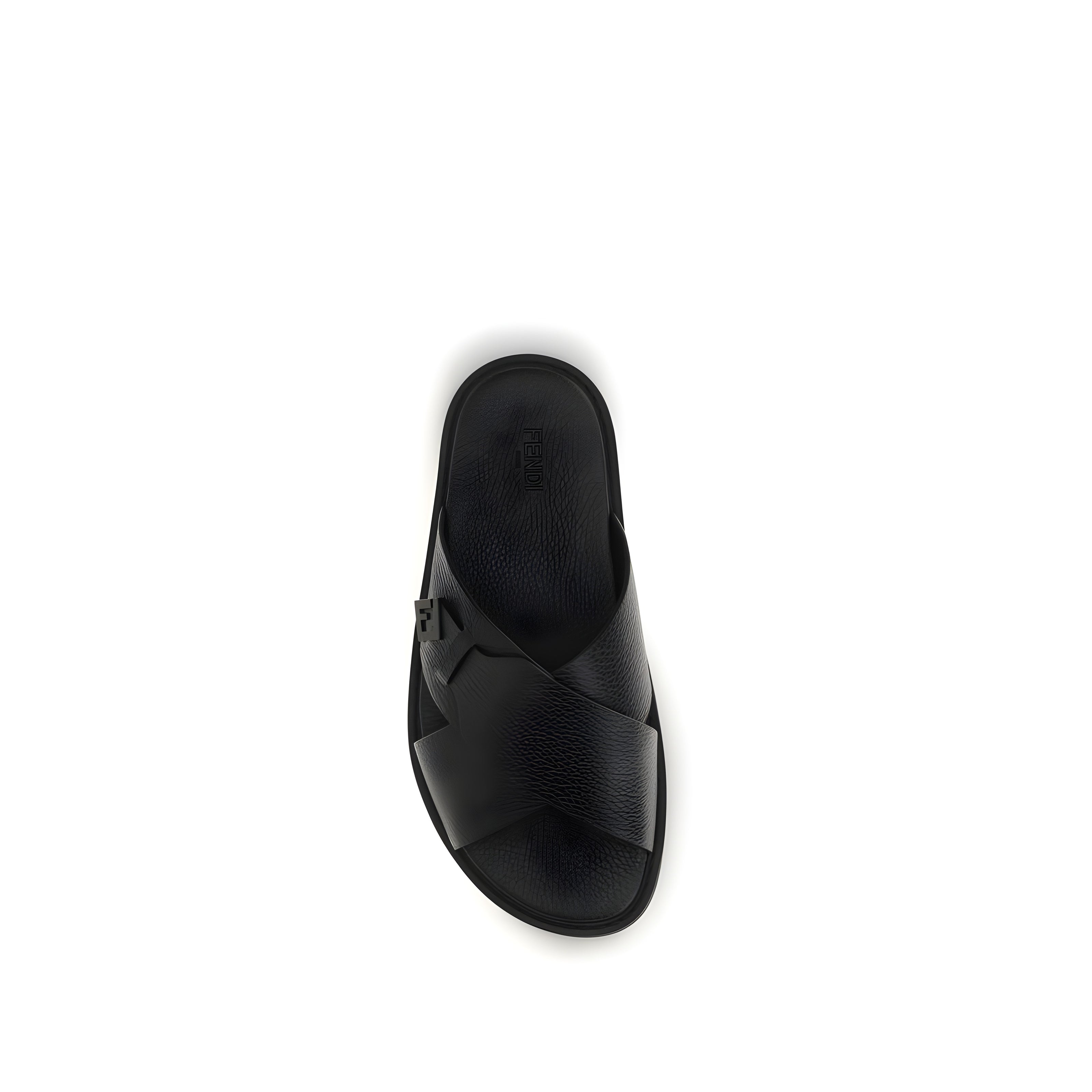 Fendi Black Slide Sandals