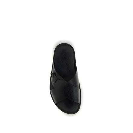 Fendi Black Slide Sandals