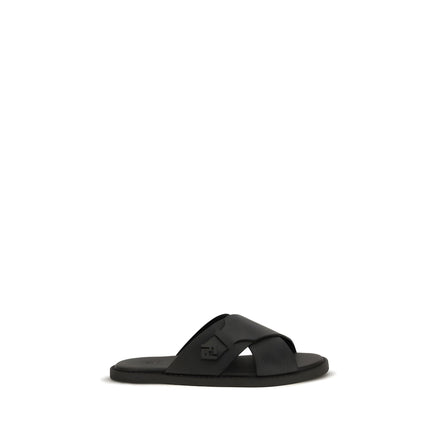 Sandale Fendi Black Slide