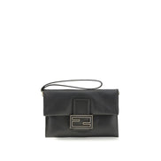 Fendi Black Leather Clutch Bag