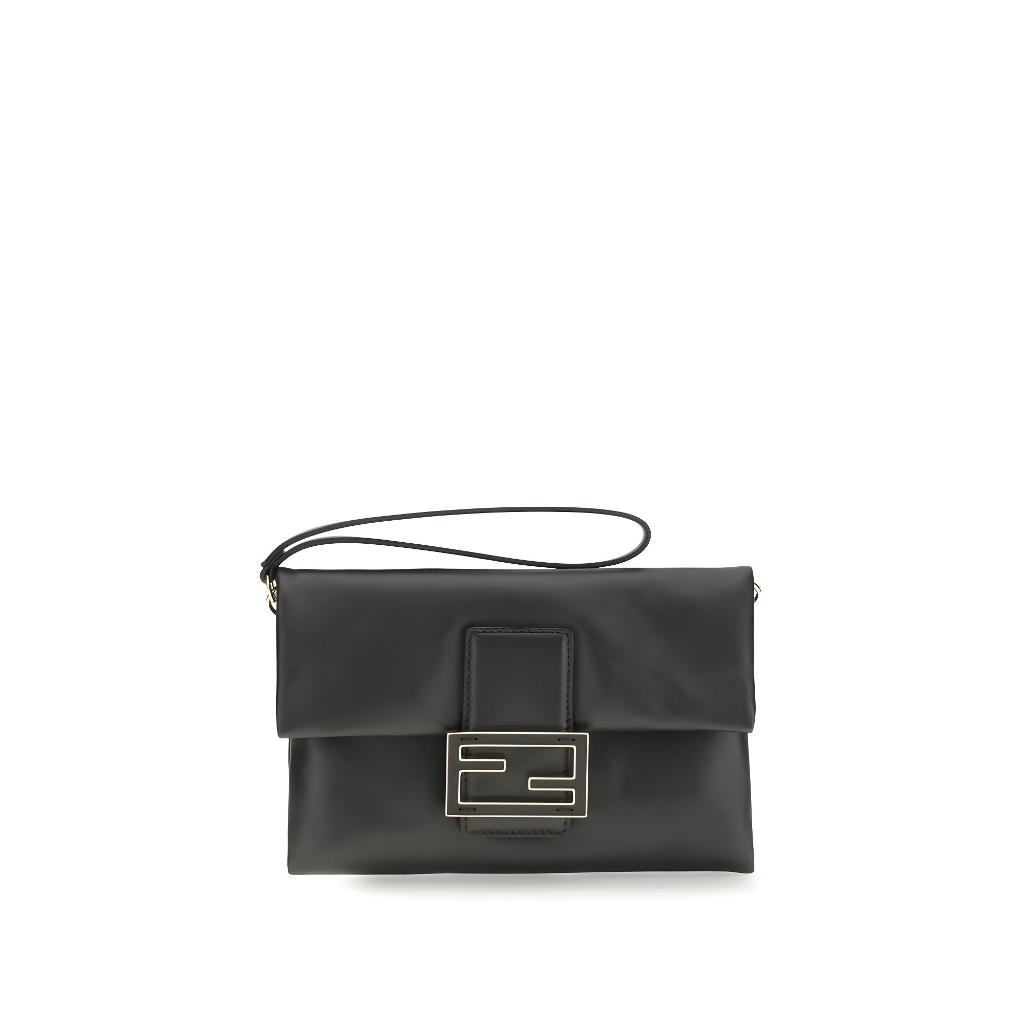 Fendi Black Leather Clutch Bag
