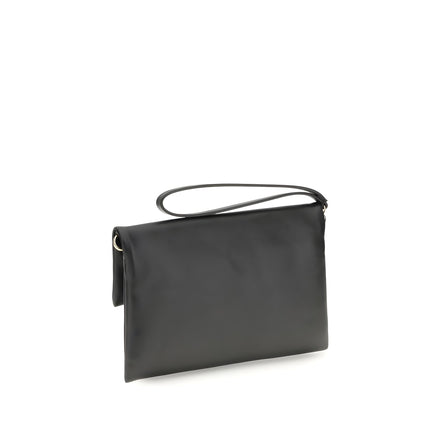 Fendi Black Leather Clutch Bag