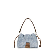 Fendi Blue Cotton Shoulder Bag