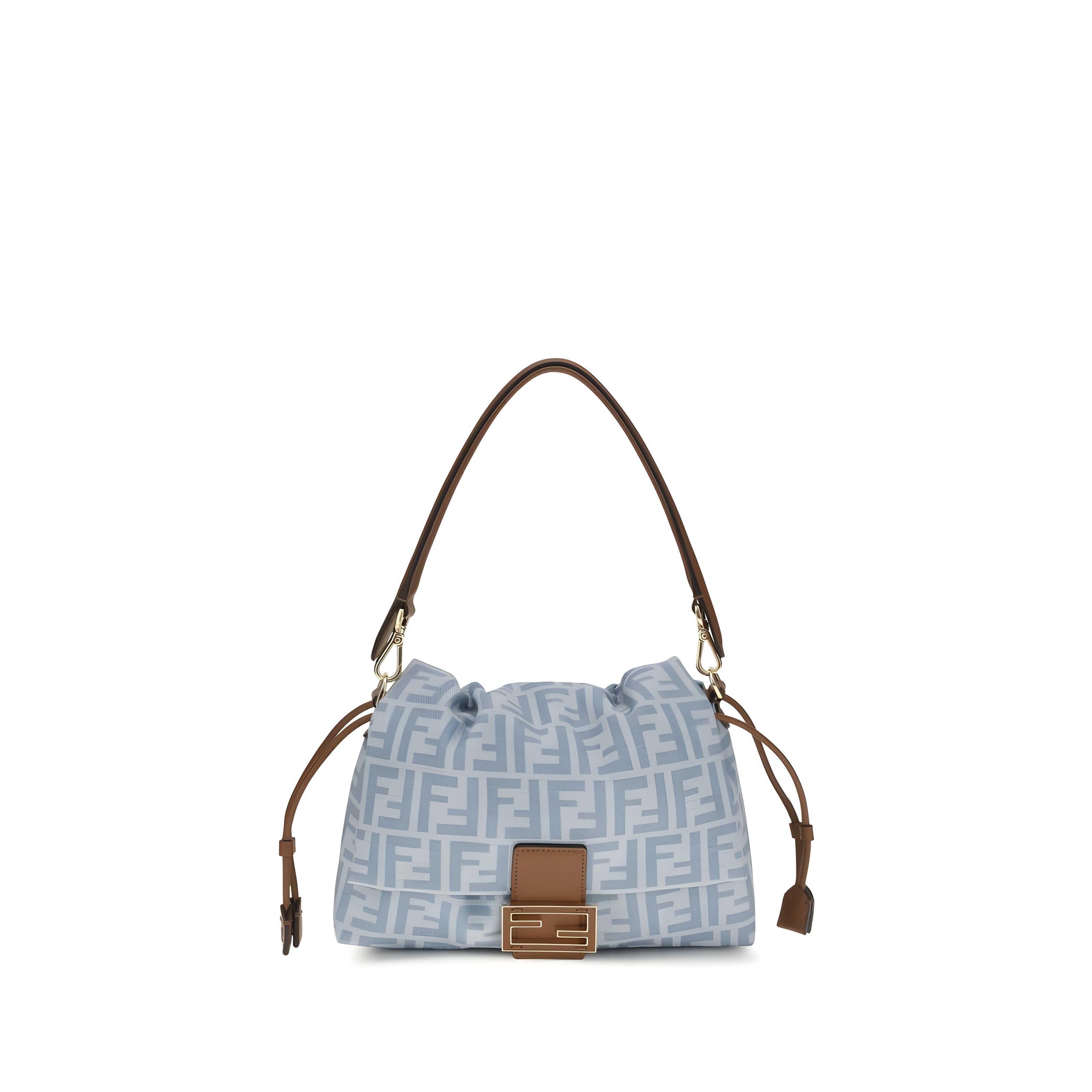 Fendi Blue Cotton Shoulder Bag