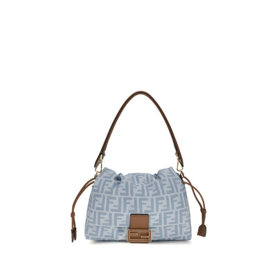 Fendi Blue Cotton Shoulder Bag