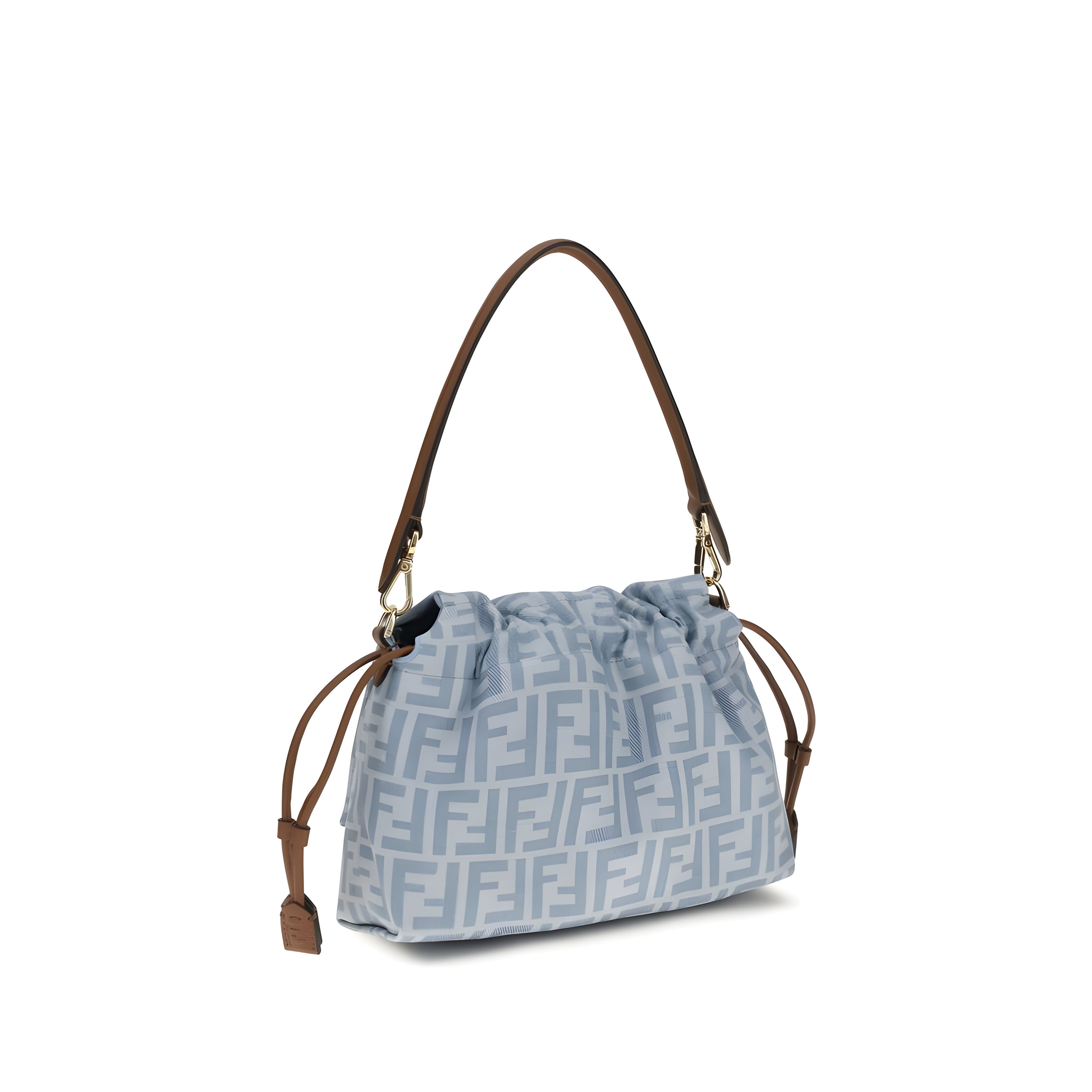Fendi Blue Cotton Shoulder Bag